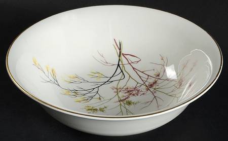 EMB2 (Gold Trim) 9" Round Vegetable Bowl