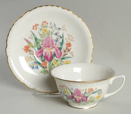EMB9 Footed Cup & Saucer Set by Embassy (American)