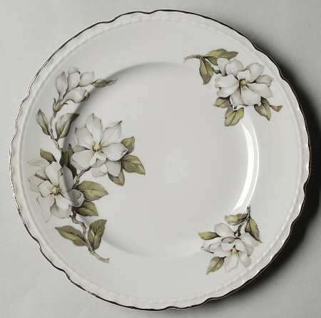 Silver Gardenia (Rim, Scalloped) Salad Plate