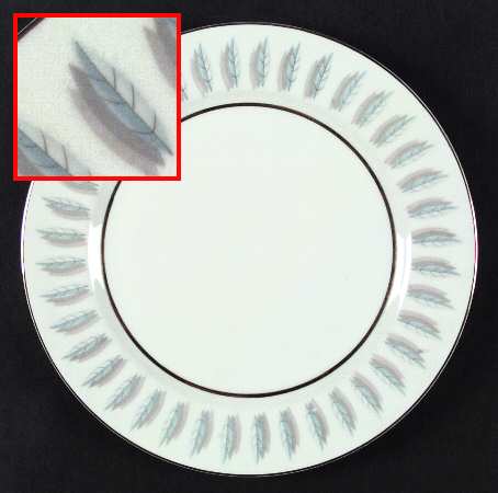 Blue Leaf Dinner Plate