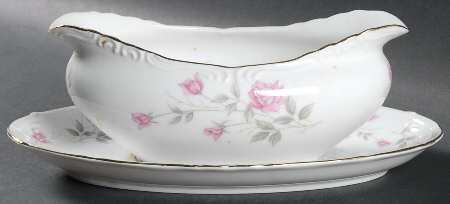 Dresdina Gravy Boat with Attached Underplate by Empress (Japan)