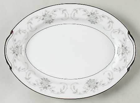 Fleurette 12" Oval Serving Platter