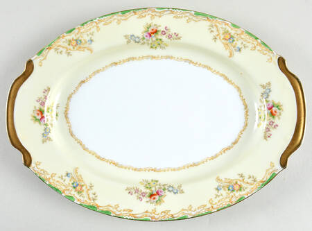 Flora (No #) 11" Oval Serving Platter by Empress (Japan)