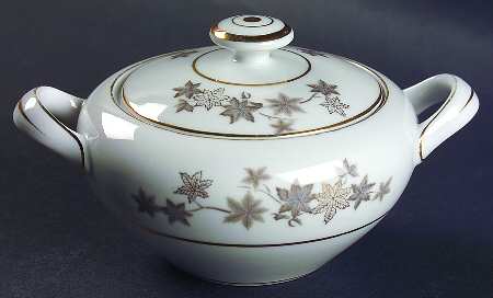 Golden Silhouette Sugar Bowl & Lid