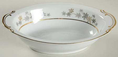 Golden Silhouette 10" Oval Vegetable Bowl