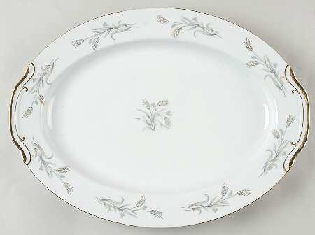 Gold Wheat 16" Oval Serving Platter