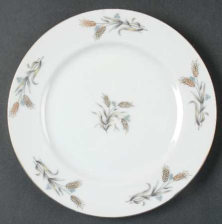 Gold Wheat Salad Plate by Empress (Japan)