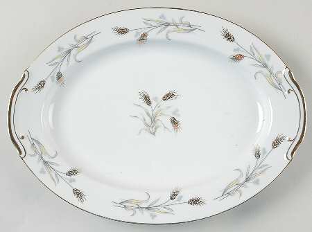 Gold Wheat 11" Oval Serving Platter