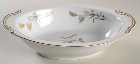 Gold Wheat 10" Oval Vegetable Bowl