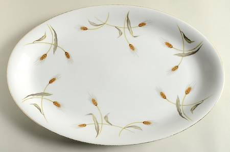 Golden Wheat 16" Oval Serving Platter