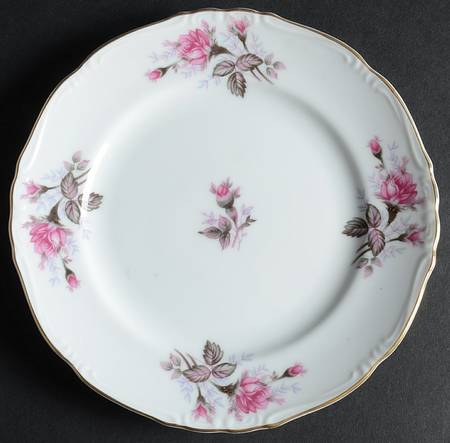 Gray Moss Rose (Scalloped) Bread & Butter Plate by Empress (Japan)