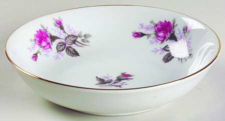 Gray Moss Rose (Smooth) Fruit/Dessert (Sauce) Bowl