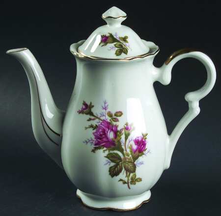 Moss Rose Coffee Pot & Lid