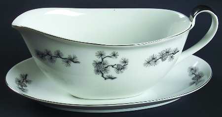 Silver Cone Gravy Boat & Underplate