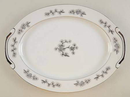 Silver Cone 14" Oval Serving Platter