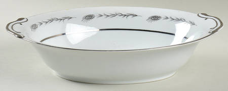Silver Wheat (810) 10" Oval Vegetable Bowl by Empress (Japan)