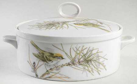 Song Bird 2 Qt Round Covered Casserole