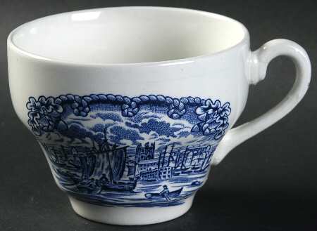 Historical Ports of England Blue Flat Cup