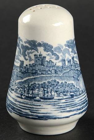 Historical Ports of England Blue Pepper Shaker
