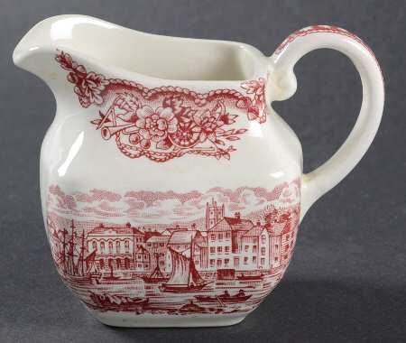 Historical Ports of England Pink Mini Creamer