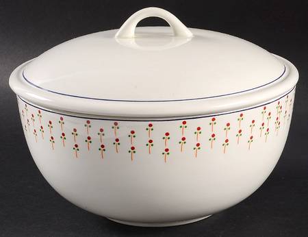 Petite Fleur Covered Round Vegetable-Uses RV8 As Base
