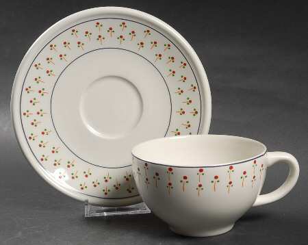 Petite Fleur Flat Cup & Saucer Set