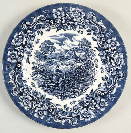 Red River Blue Salad Plate