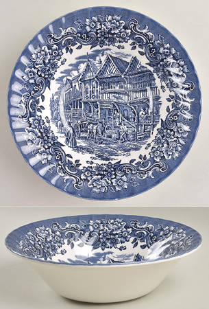 Red River Blue 9" Round Vegetable Bowl