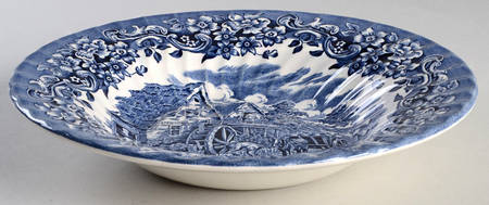 Red River Blue Large Rim Soup Bowl