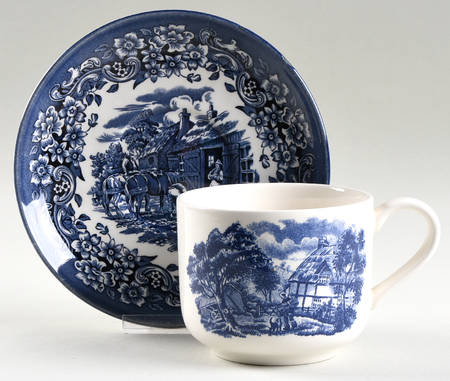 Red River Blue Jumbo Cup & Saucer Set
