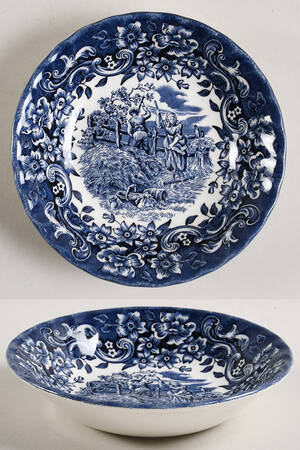 Red River Blue Fruit/Dessert (Sauce) Bowl by England