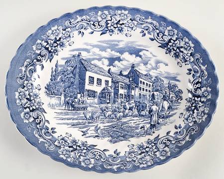 Red River Blue 12" Oval Serving Platter