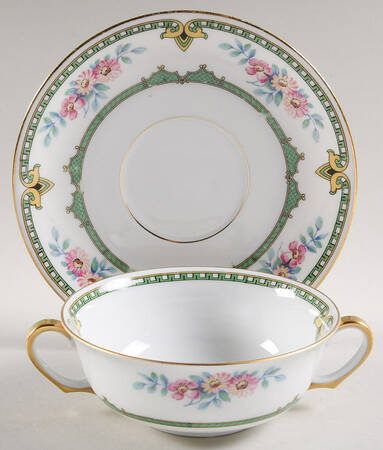10555 Flat Cream Soup Bowl & Saucer Set
