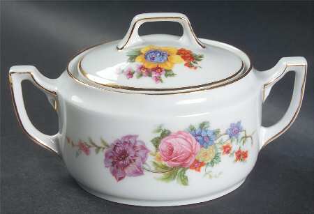 5748 (White Background) Sugar Bowl & Lid