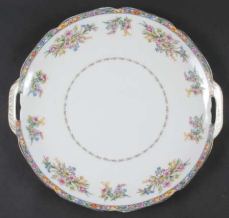 8987 Handled Cake Plate