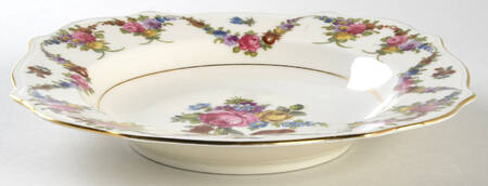 9954-9195 (Cream, Emboss Groove Edge) Square Soup Bowl
