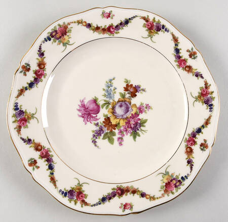 9954-9195 (Cream, Emboss Groove Edge) Dinner Plate