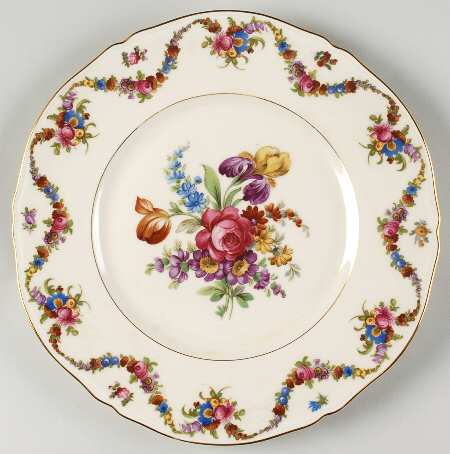 9954-9195 (Cream, Emboss Groove Edge) Dinner Plate