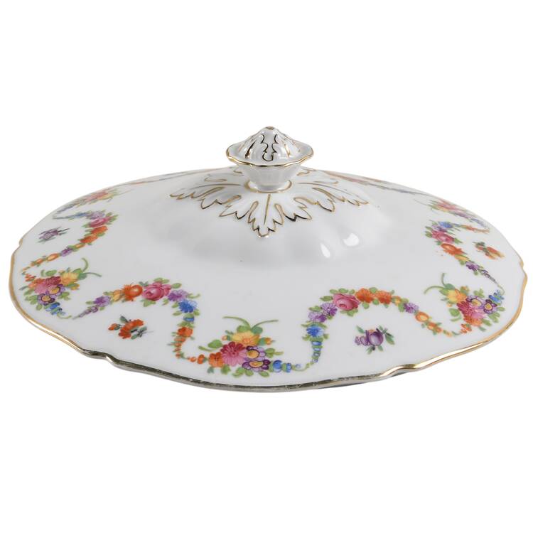 9954-9195 (White, Emboss Groove Edge) Lid for Round Vegetable
