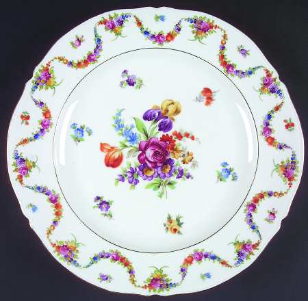 9954-9195 (White, Emboss Groove Edge) 13" Chop Plate (Round Platter)