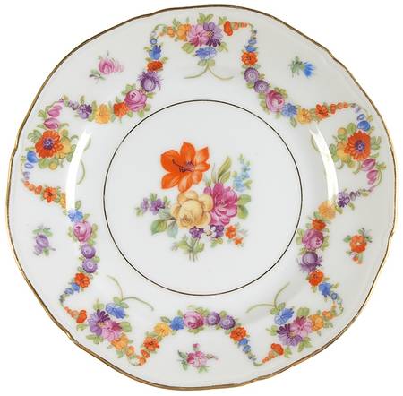9954-9195 (White, Emboss Groove Edge) Bread & Butter Plate