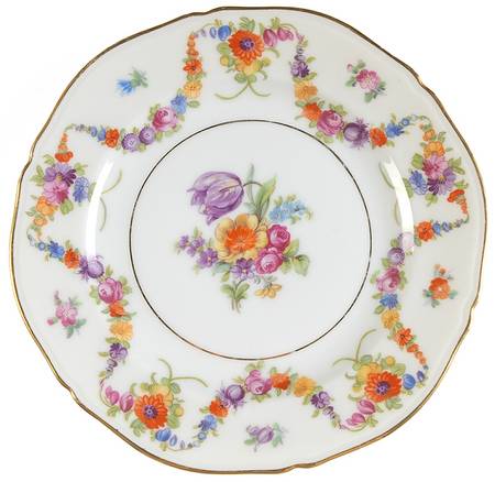 9954-9195 (White, Emboss Groove Edge) Bread & Butter Plate