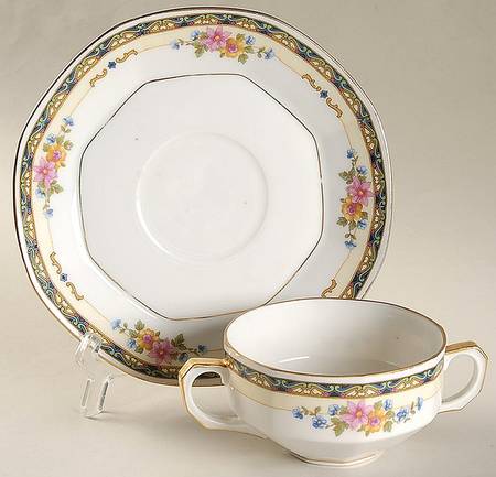Alameda Flat Cream Soup Bowl & Saucer Set