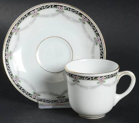 Bellevue Flat Demitasse Cup & Saucer Set