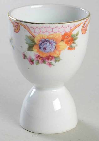 Bridal Rose (White Background) Double Egg Cup