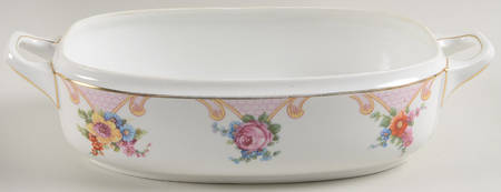 Bridal Rose (White Background) Rectangular Vegetable No Lid