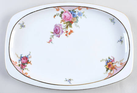 Bridal Rose (White Background) 15" Oval Serving Platter