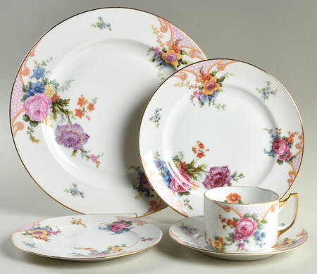 Bridal Rose (White Background) 5 Piece Place Setting