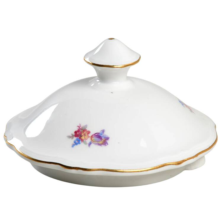Bridal Rose (White Background) Lid for Coffee Pot