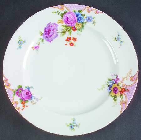 Bridal Rose (White Background) Luncheon Plate
